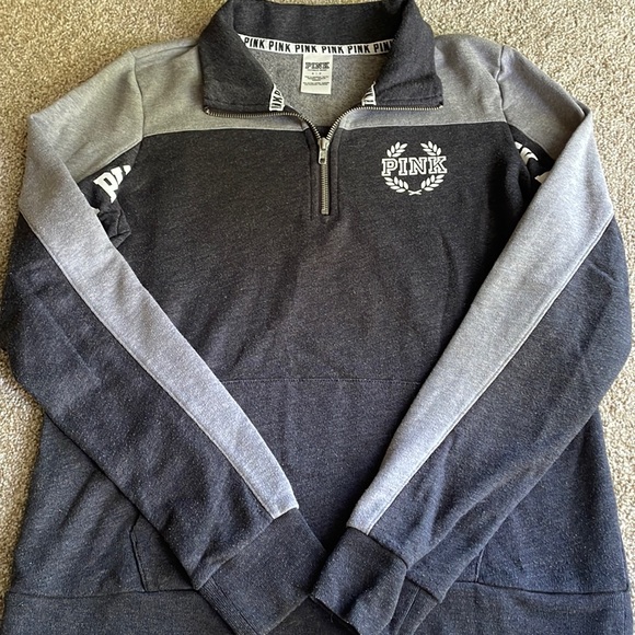 VS Pink Logo Half Zip Pullover - Picture 6 of 8